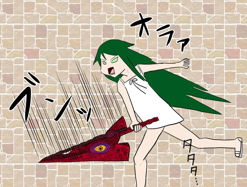 ソウルエッジを振る沙耶